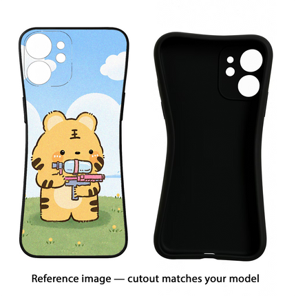 Tiger Treat Vivo Y16 Black Soft Case Back Cover by Casekaro