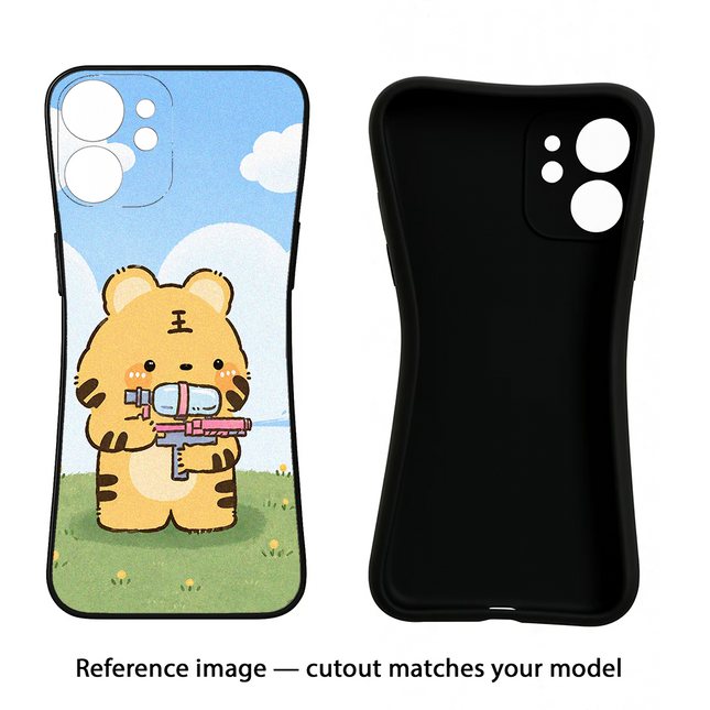 Tiger Treat iPhone 16 Black Soft Case Back Cover by Casekaro