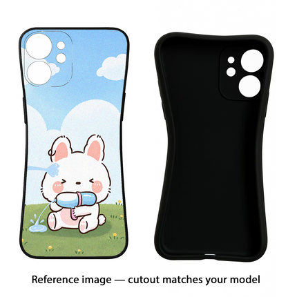 Bunny Treat iPhone 13 Black Soft Case Back Cover by Casekaro