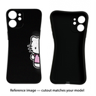 Kitty Charm Moto Edge 30 Fusion Black Soft Case Back Cover by Casekaro