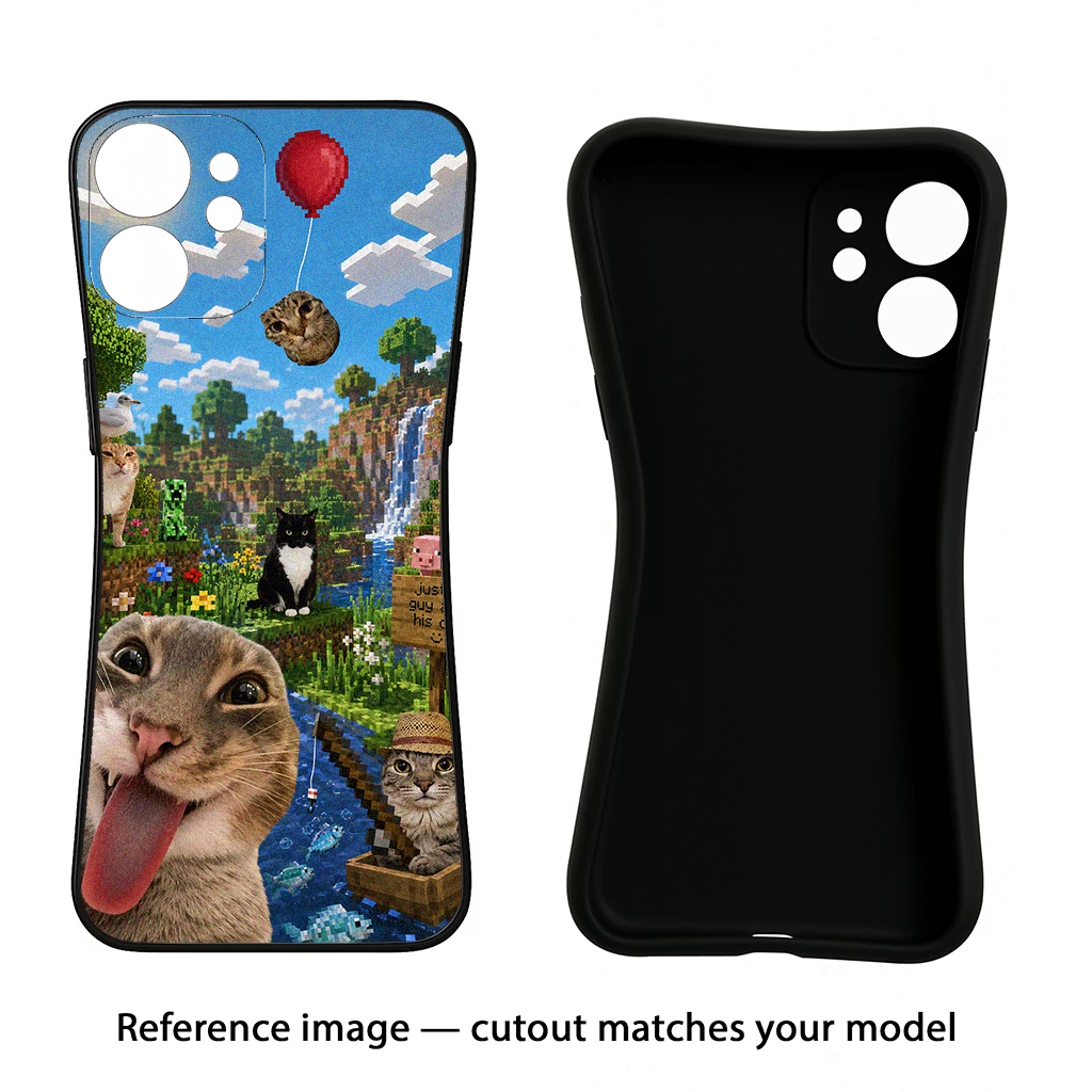 Minecraft Cat Chaos Realme P4 Black Soft Case Back Cover by Casekaro