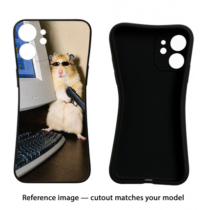 Hacker Hamster Poco X5 5G Black Soft Case Back Cover by Casekaro