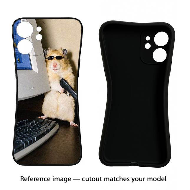 Hacker Hamster Vivo Y16 Black Soft Case Back Cover by Casekaro