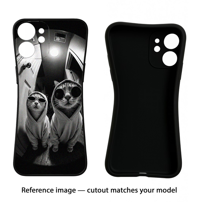 Hood Cats iPhone 16e Black Soft Case Back Cover by Casekaro