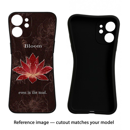 Bloom iPhone 8 Plus Black Soft Case Back Cover by Casekaro