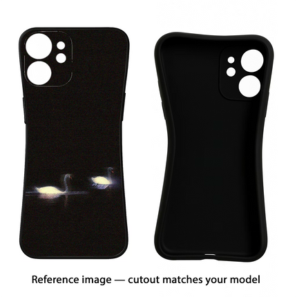 Silent Swans Samsung A35 5G Black Soft Case Back Cover by Casekaro