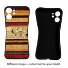 Vinyl Stripes Oppo A6x 5G Black Soft Case Back Cover by Casekaro