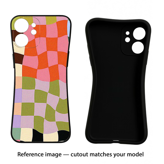 Wavy Grid Oppo Reno10 Pro+ 5G Black Soft Case Back Cover by Casekaro