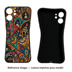 Folk Print Samsung A25 5G Black Soft Case Back Cover by Casekaro
