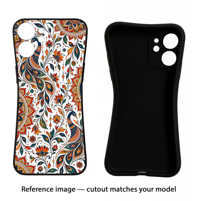 White Mayura Redmi Note 15 Pro+ 5G Black Soft Case Back Cover by Casekaro
