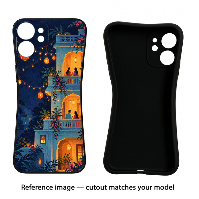 Balcony Glow Vivo V70 FE 5G Black Soft Case Back Cover by Casekaro