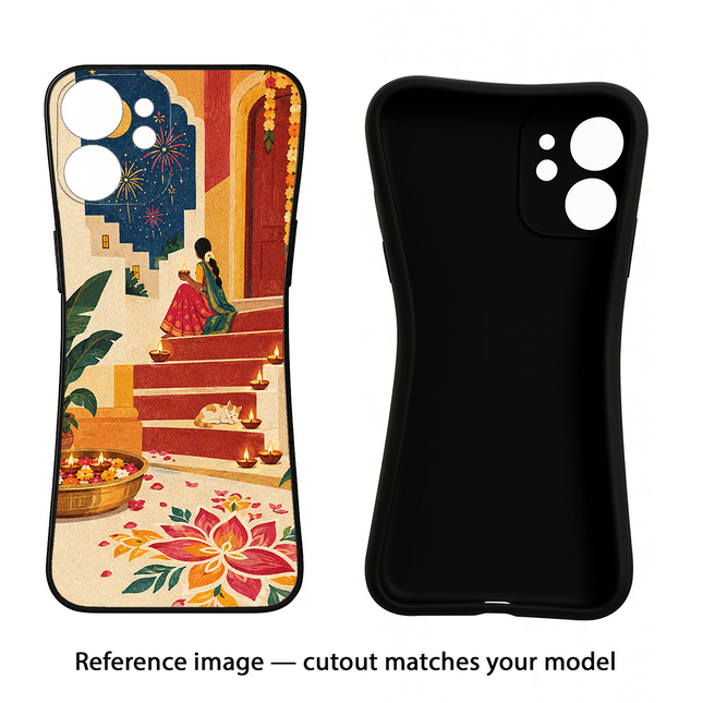 Diwali Rangoli IQOO Z6 Lite 5G Black Soft Case Back Cover by Casekaro