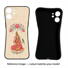 Goddess Lakshmi iPhone 16 Black Soft Case Back Cover by Casekaro