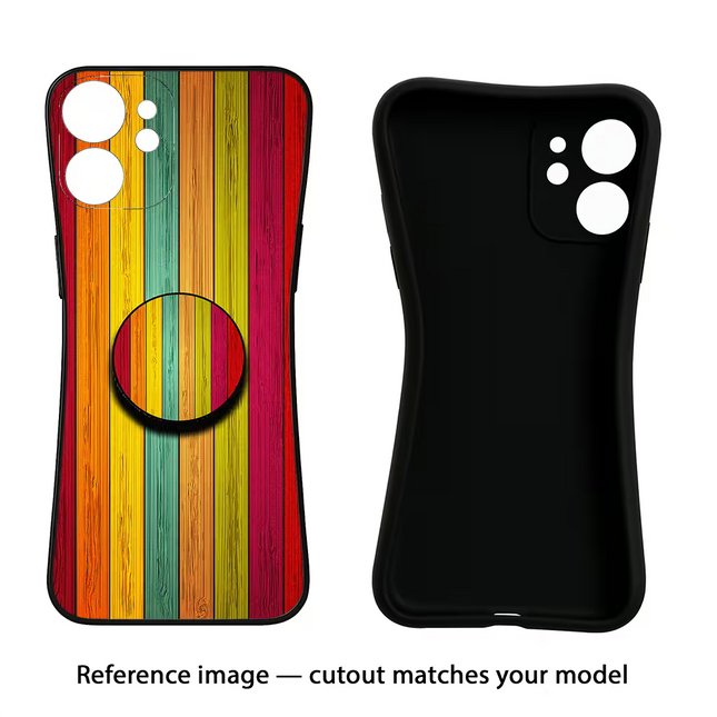Multicolor Wooden Vivo V21E 5G Pop Case by Casekaro