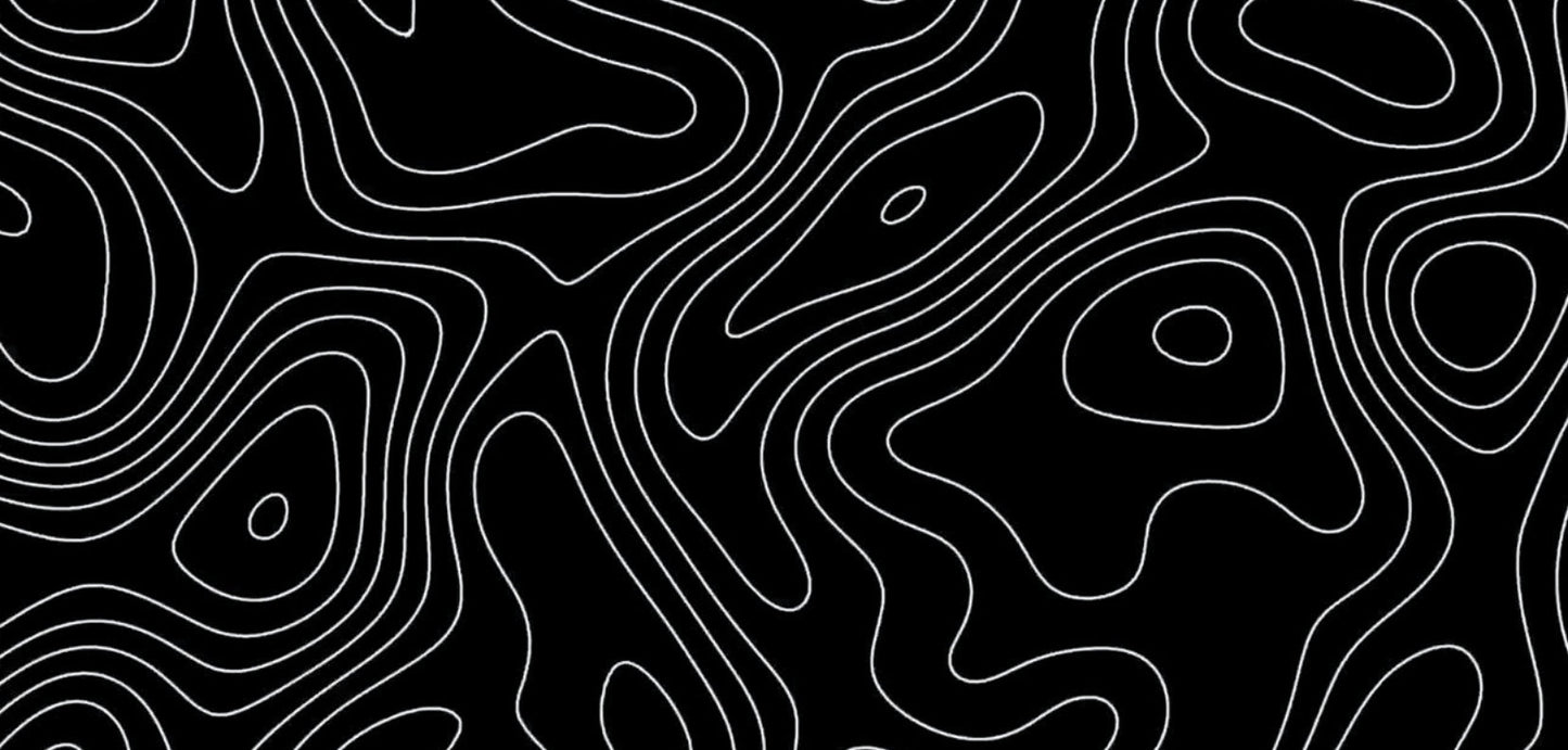 Black Contour mousepad design - 23x11 inch large gaming desk mat by Casekaro
