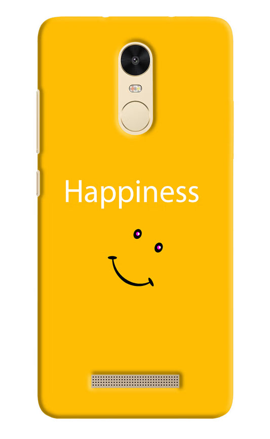 Happiness With Smiley Redmi Note 3 Hard Case Back Cover by Casekaro