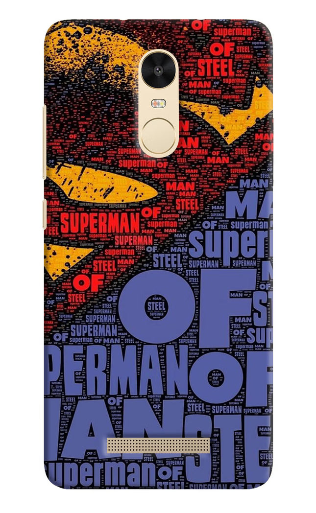 Superman Redmi Note 3 Hard Case Back Cover by Casekaro