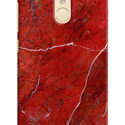 Red Marble Design Redmi Note 3 Hard Case Back Cover by Casekaro