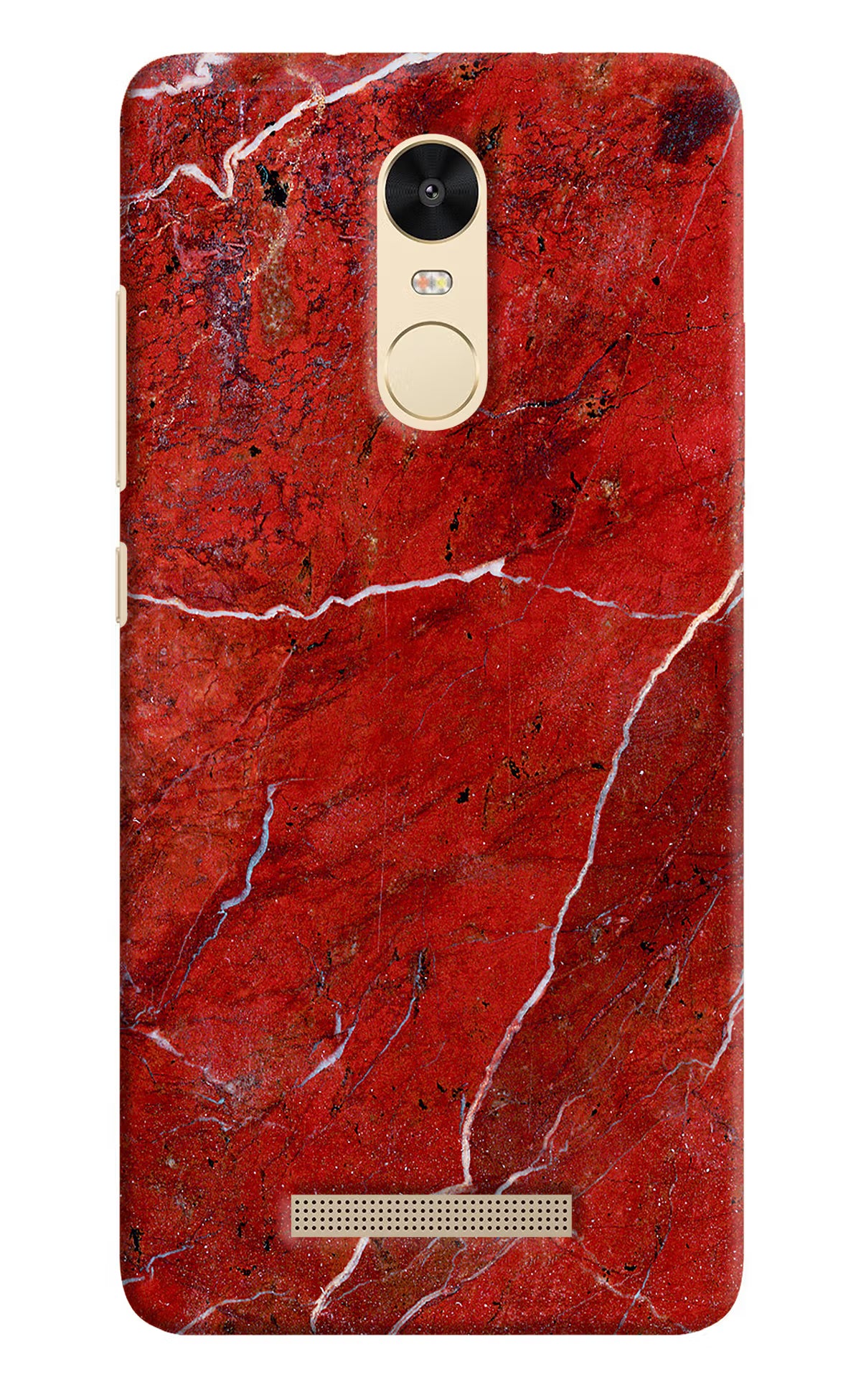 Red Marble Design Redmi Note 3 Hard Case Back Cover by Casekaro