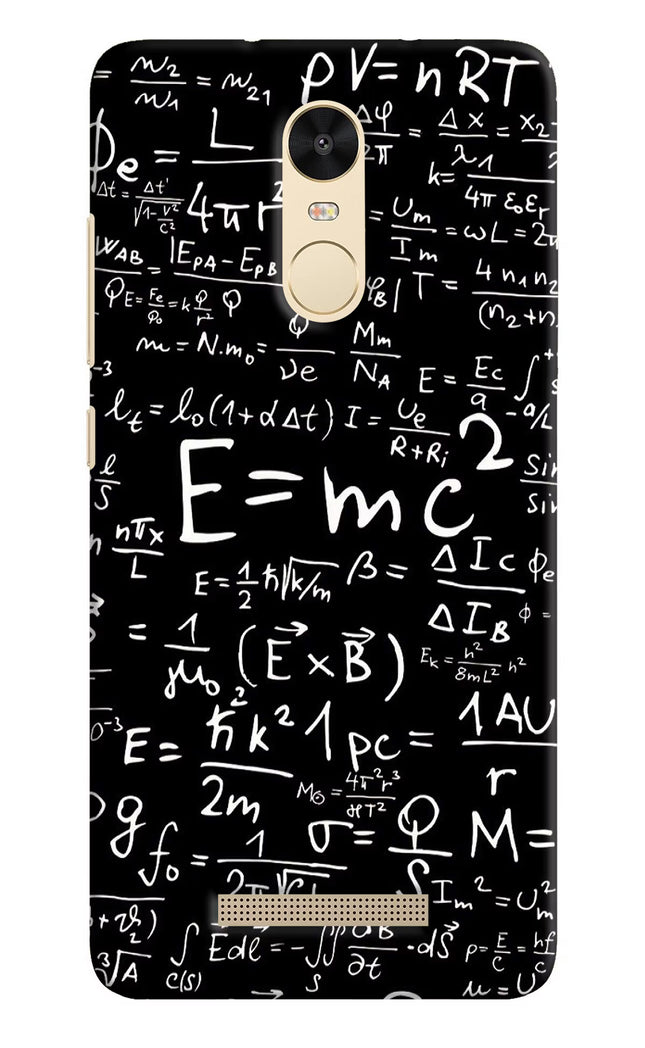 Physics Formula Redmi Note 3 Hard Case Back Cover by Casekaro