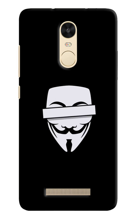 Redmi Note 3 Anonymous face Cover by Casekaro