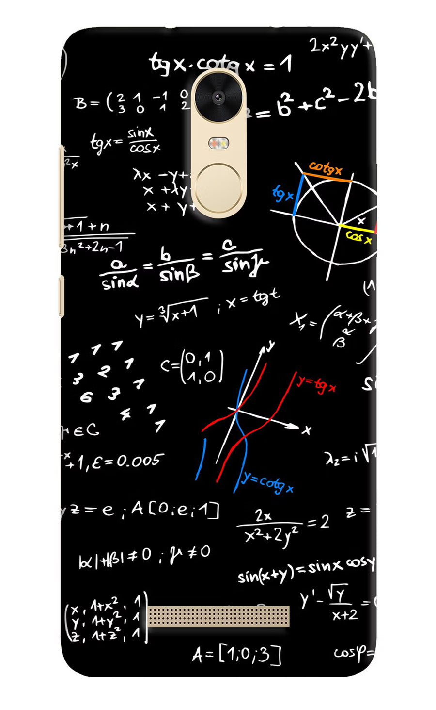 Redmi Note 3 Mathematics Formula Cover, Hard case