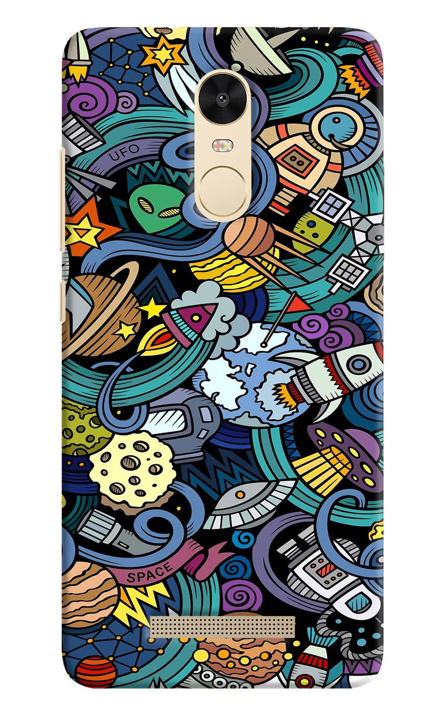 Space Abstract Redmi Note 3 Back Cover, Hard case