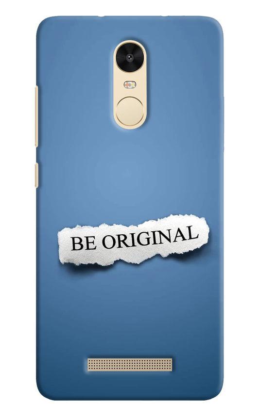 Be Original Redmi Note 3 Hard Case Back Cover by Casekaro