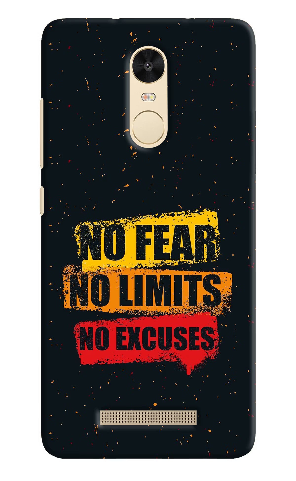 No Fear No Limits No Excuse Redmi Note 3 Hard Case Back Cover by Casekaro