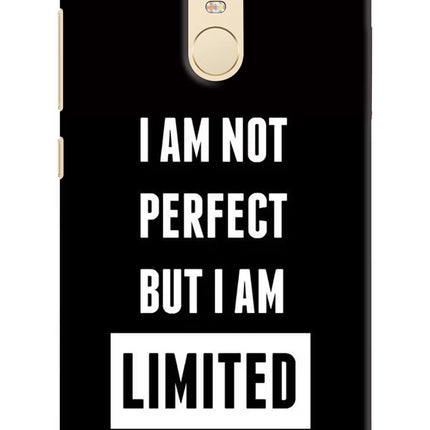 I Am Not Perfect But I Am Limited Edition Redmi Note 3 Hard Case Back Cover by Casekaro