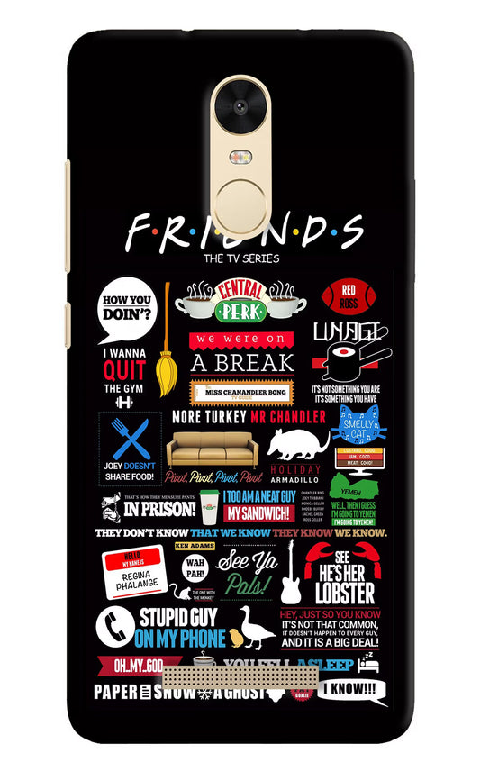FRIENDS Redmi Note 3 Hard Case Back Cover by Casekaro
