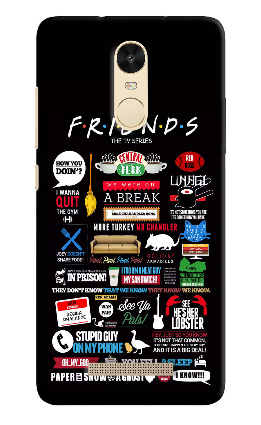 FRIENDS Redmi Note 3 Back Cover, Hard case