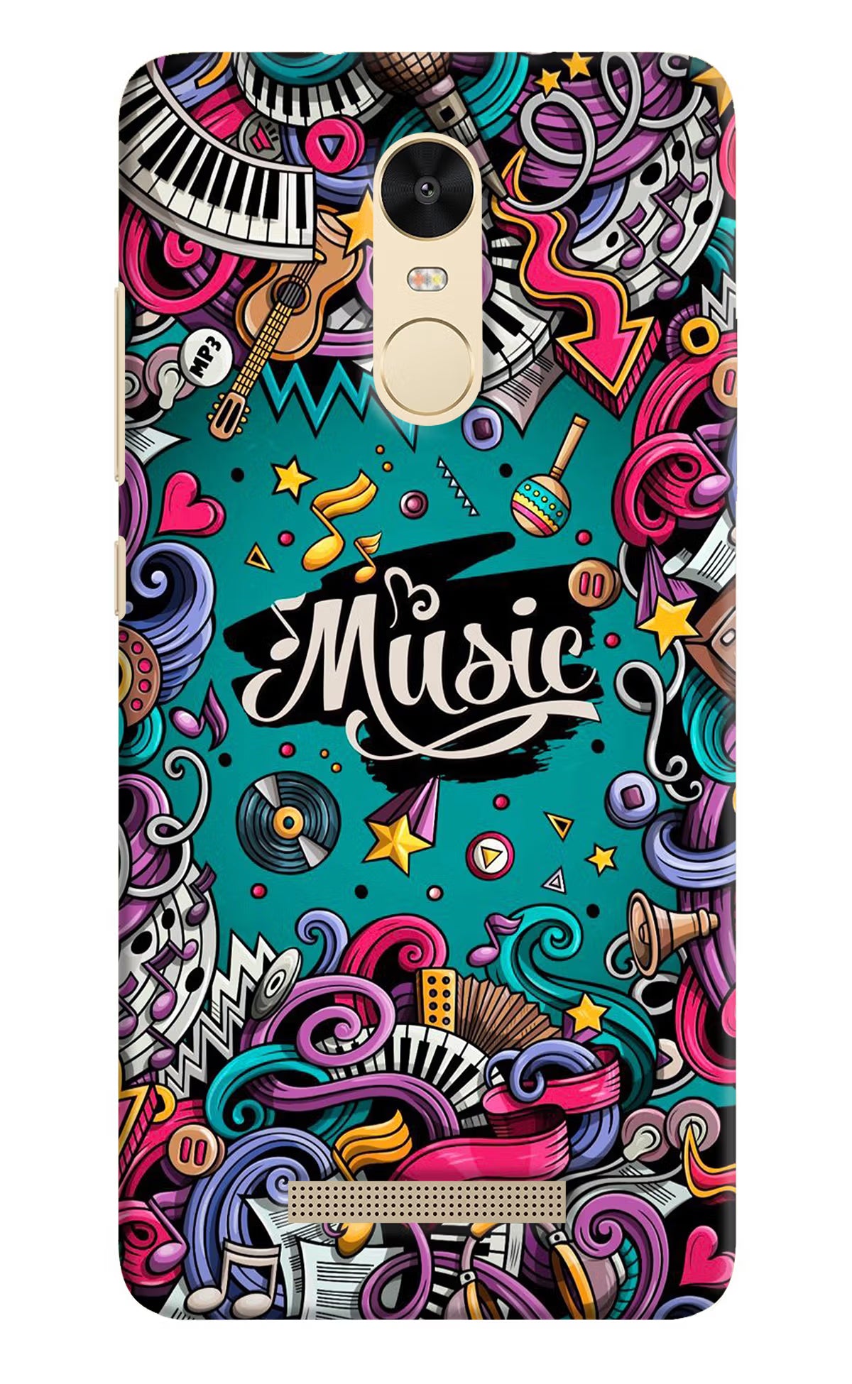 Music Graffiti Redmi Note 3 Hard Case Back Cover by Casekaro