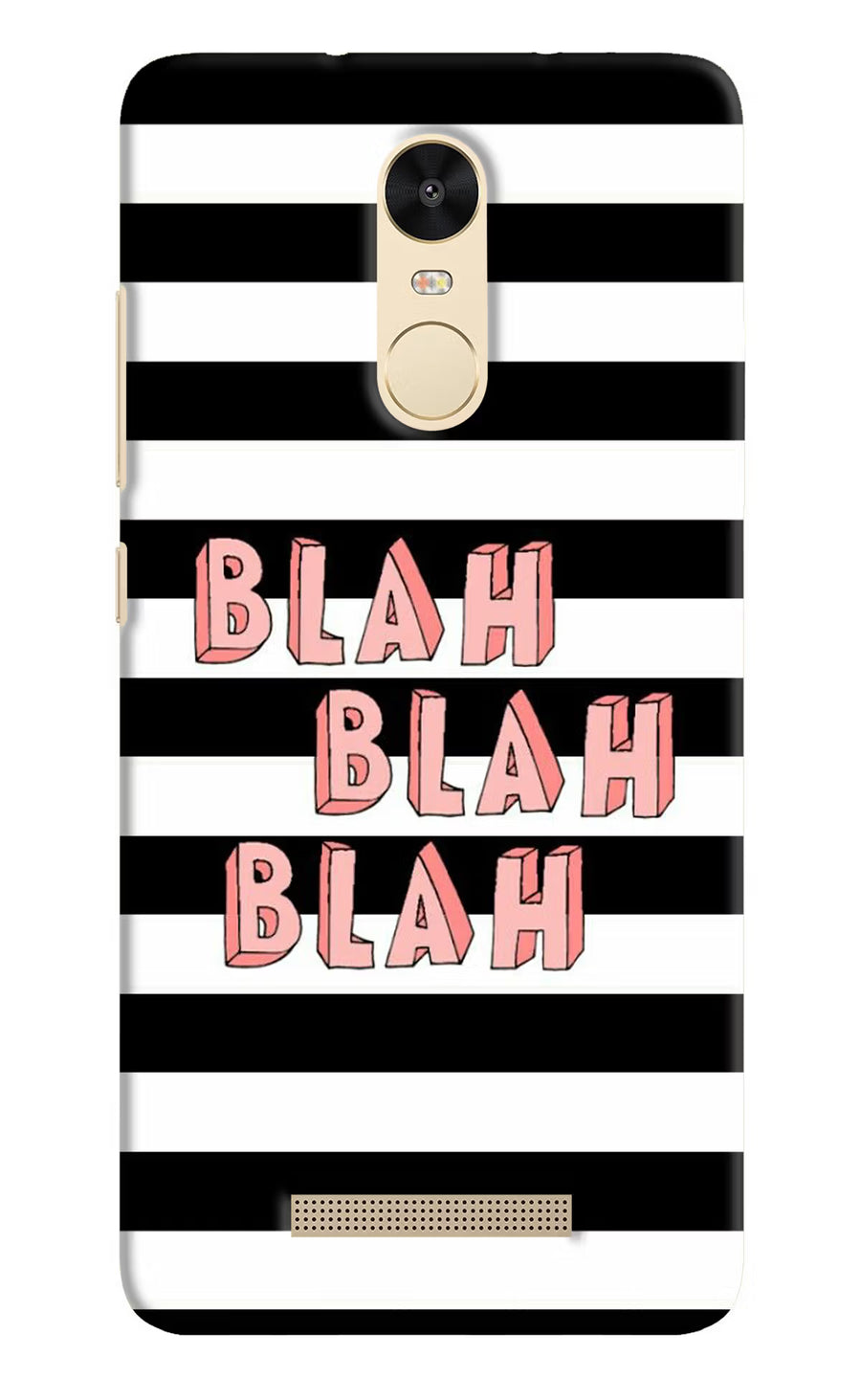 Blah Blah Blah Redmi Note 3 Back Cover, Hard case