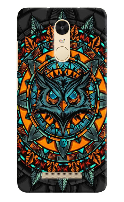 Angry Owl Art Redmi Note 3 Back Cover