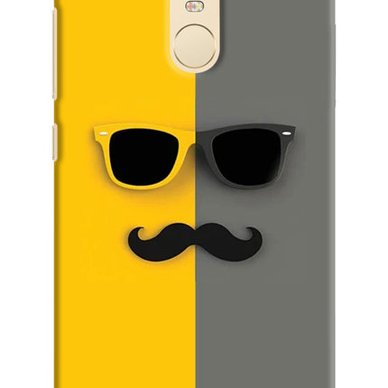 Sunglasses with Mustache Redmi Note 3 Hard Case Back Cover by Casekaro