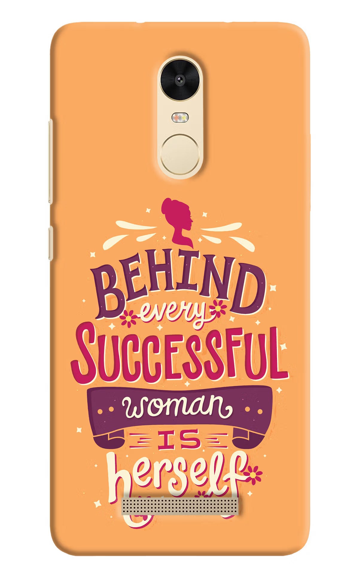 Behind Every Successful Woman There Is Herself Redmi Note 3 Hard Case Back Cover by Casekaro