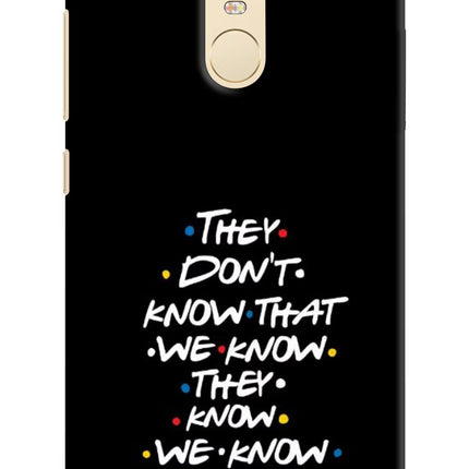FRIENDS Dialogue Redmi Note 3 Hard Case Back Cover by Casekaro