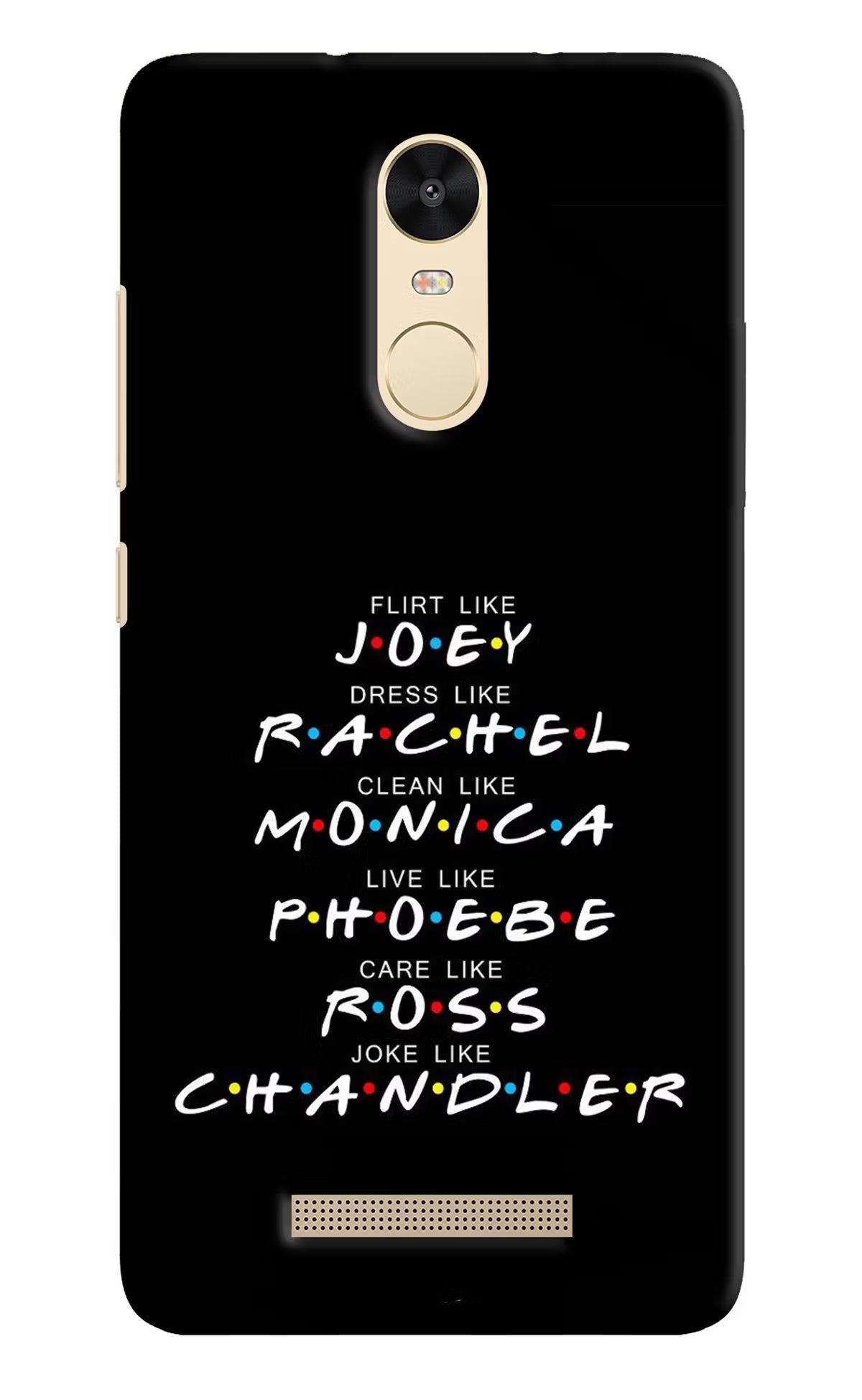 FRIENDS Character Redmi Note 3 Hard Case Back Cover by Casekaro