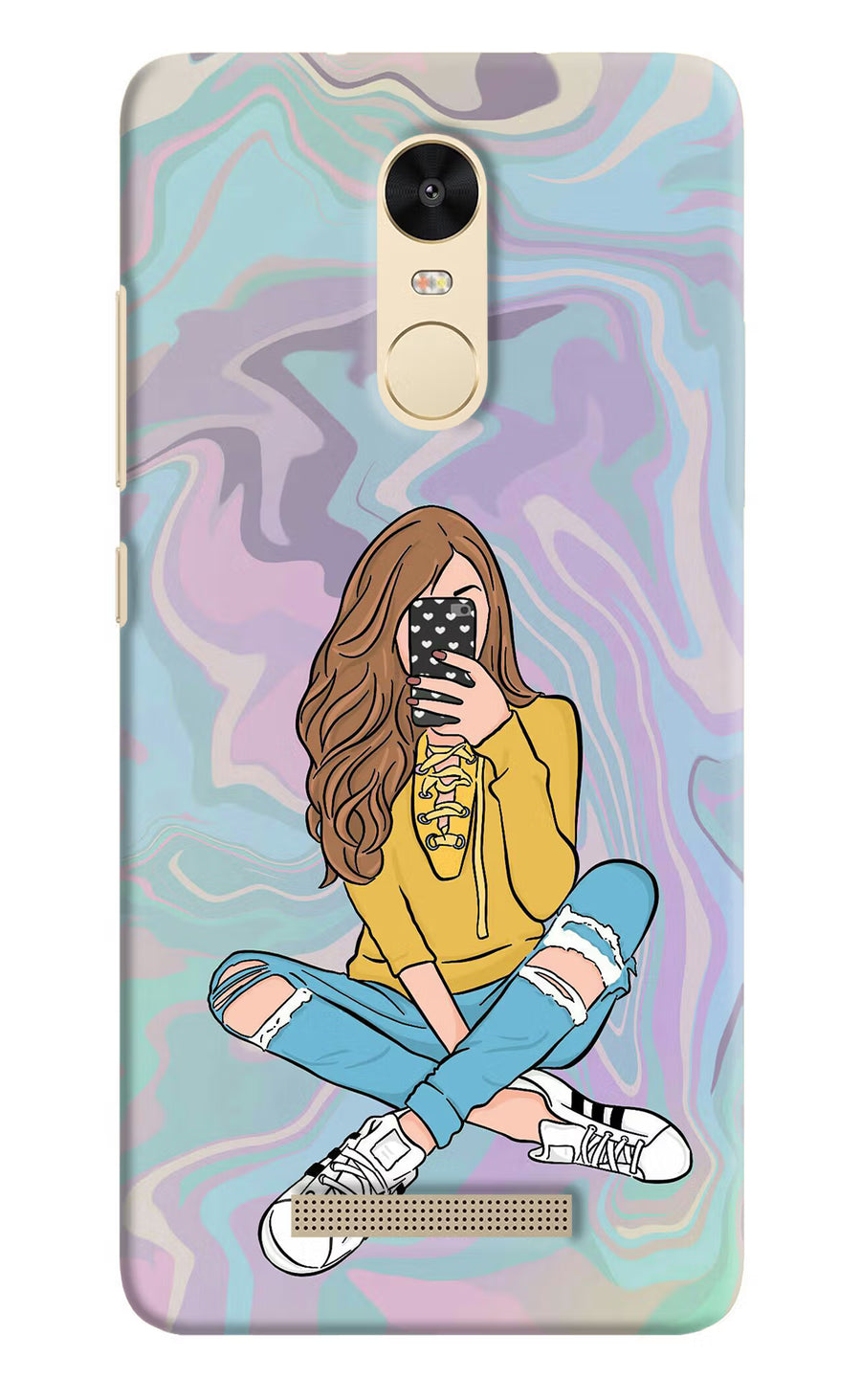 Selfie Girl Redmi Note 3 Back Cover, Hard case