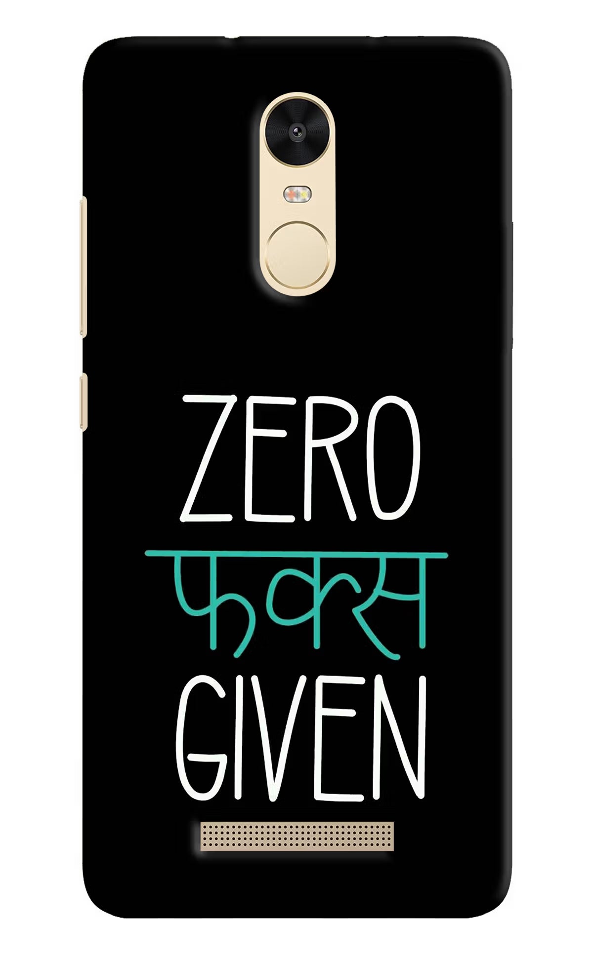 Zero Fucks Given Redmi Note 3 Hard Case Back Cover by Casekaro