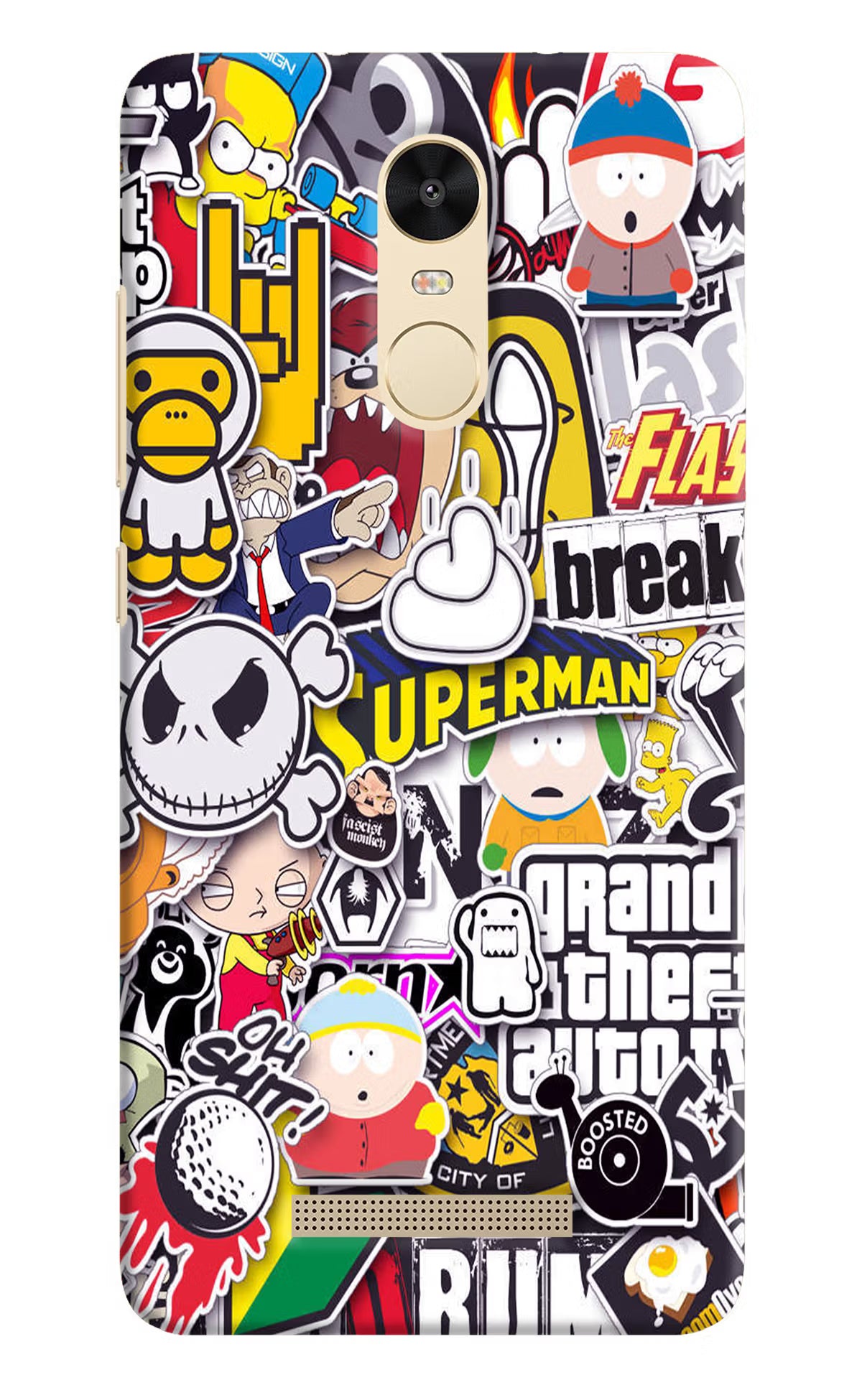 Sticker Bomb Redmi Note 3 Hard Case Back Cover by Casekaro