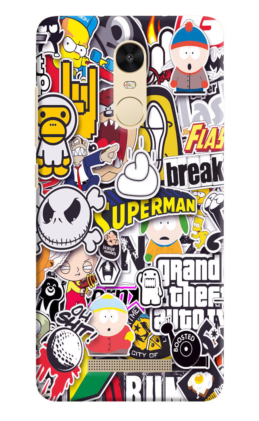 Sticker Bomb Redmi Note 3 Back Cover, Hard case