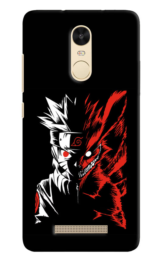 Naruto Two Face Redmi Note 3 Hard Case Back Cover by Casekaro