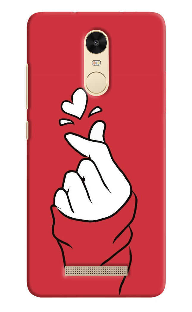Korean Love Sign Redmi Note 3 Hard Case Back Cover by Casekaro
