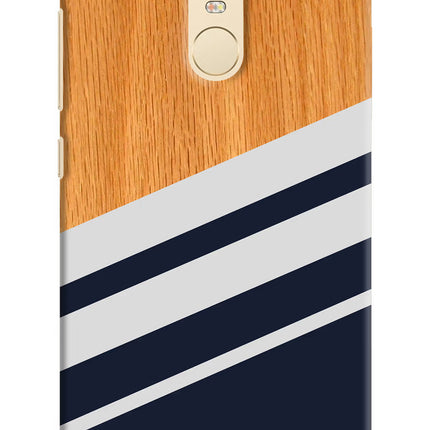 Blue and white wooden Redmi Note 3 Hard Case Back Cover by Casekaro