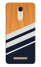 Blue and white wooden Redmi Note 3 Hard Case Back Cover by Casekaro