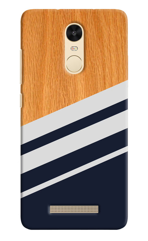 Blue and white wooden Redmi Note 3 Back Cover