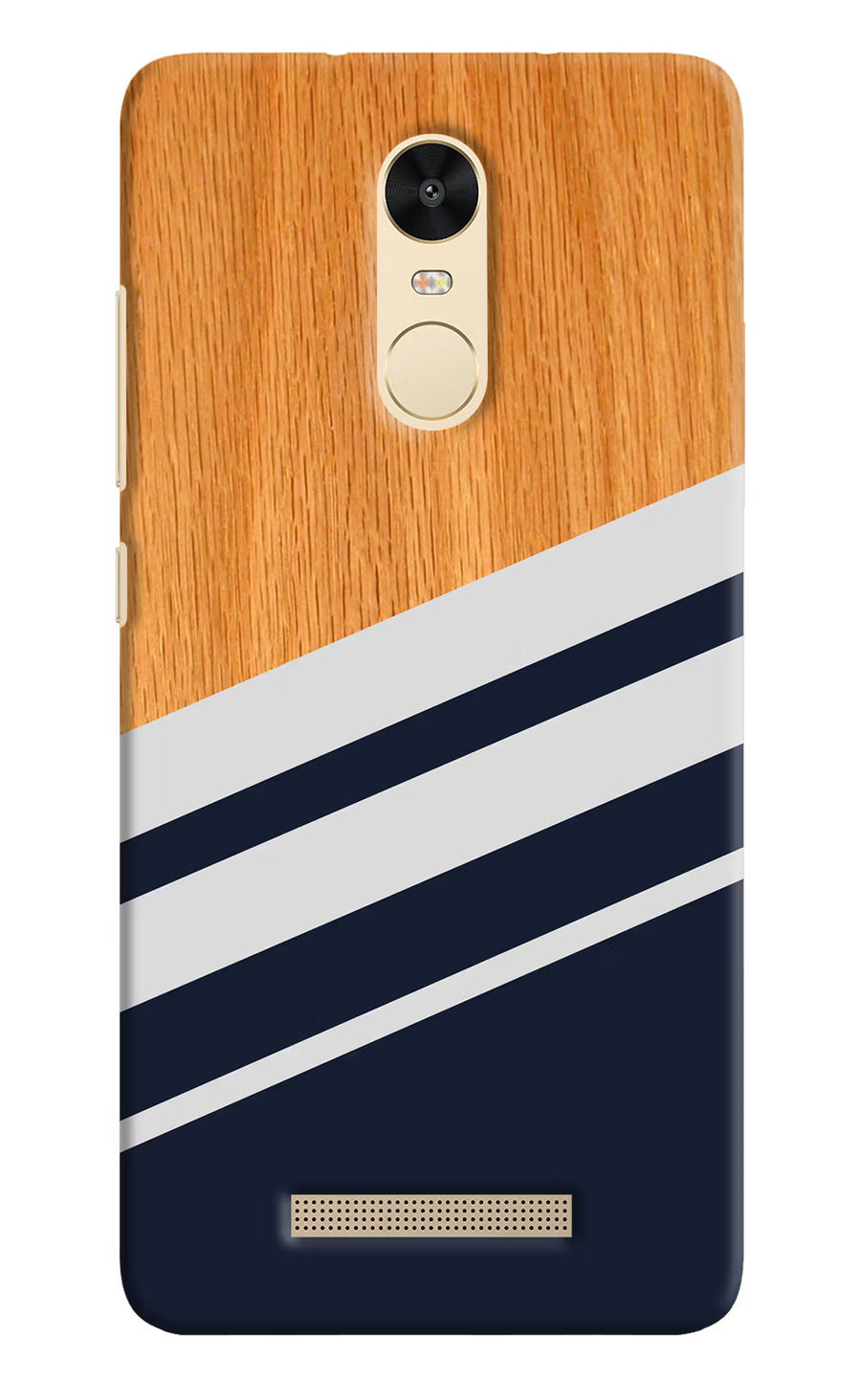 Blue and white wooden Redmi Note 3 Back Cover, Hard case