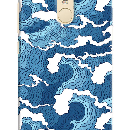 Blue Waves Redmi Note 3 Hard Case Back Cover by Casekaro